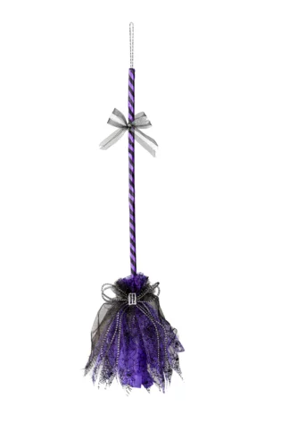 PURPLE AND BLACK LIGHTUP WITCH BOOMSTICK
