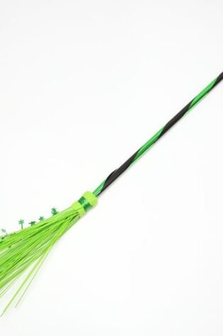 GREEN WITCH BROOMSTICK WITH STARS