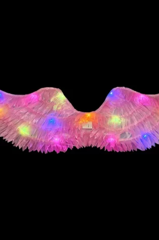 BRIGHT PINK LIGHT UP WINGS
