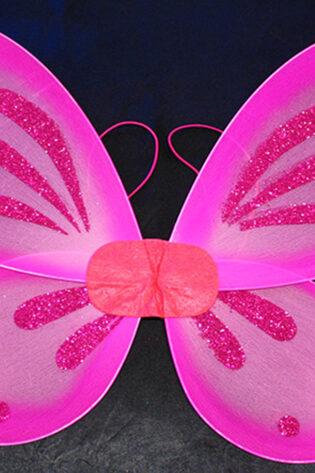 PINK GLITTER FAIRY WINGS