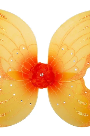ORANGE GLITTER FAIRY WINGS