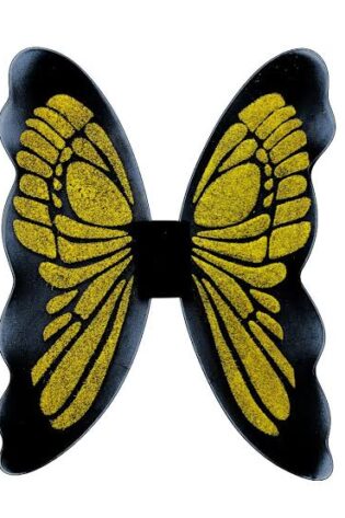 GOLD AND BLACK GLITTER FAIRY WINGS