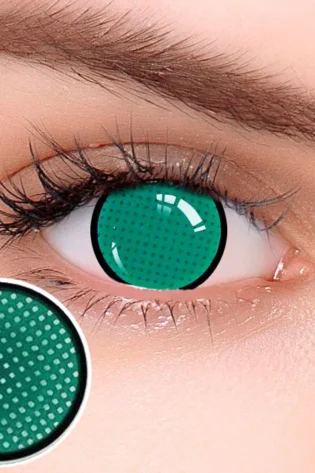 Green Mesh Contact Lenses