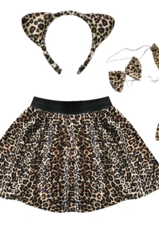 Leopard Print Cat Costume Set