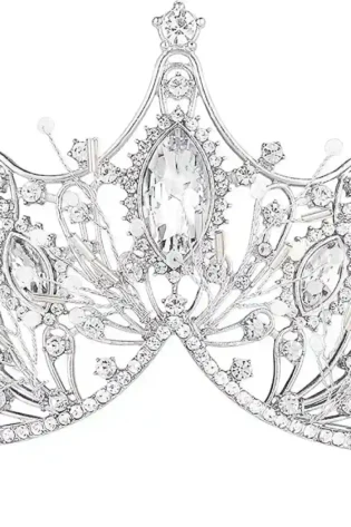 BEAUTY QUEEN CROWN SILVER