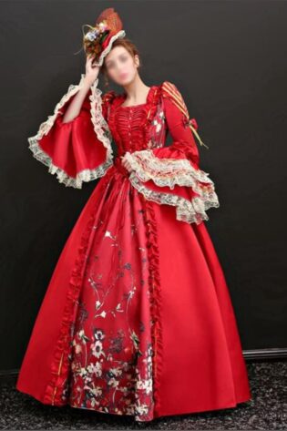 BRIDGERTON -RUBY RED BALLGOWN