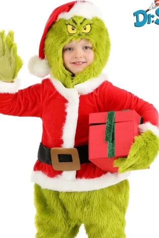 CHRISTMAS SANTA GRINCH COSTUME KIDS