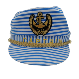 SAILOR HAT STRIPED WHITE AND BLUE