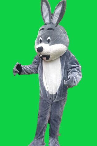 EASTER BUNNY MASCOT GREY