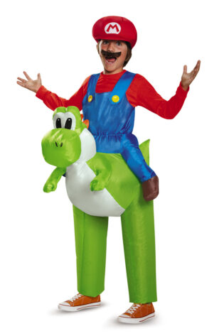 Yoshi ride/carry me inflatable costume kids