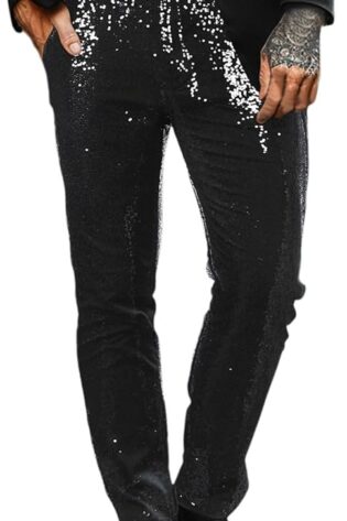 sequin black formal pants - hire