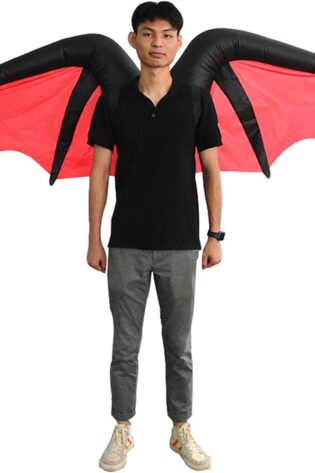 dragon wings inflatable black and red
