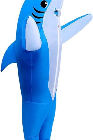Shark Inflatable Costume Light Blue