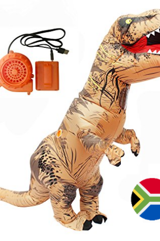 T-REX INFLATABLE  COSTUME BROWN