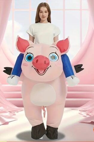 pig carry me inflatable costume