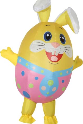 EASTER BUNNY EGG INFLATABLE YELLOW