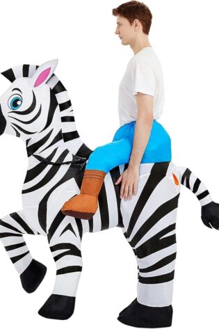 ZEBRA RIDE ON INFLATBLE COSTUME