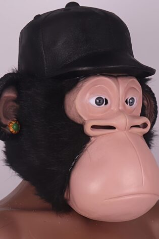 chimpanzee animal mask hire black