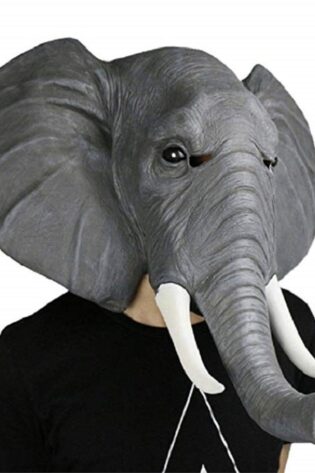 elephant animal latex mask hire