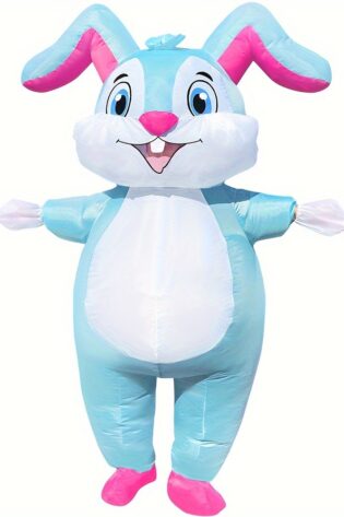 easter bunny inflatable blue