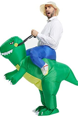 Dinosaurs rid on me green inflatable (sale )