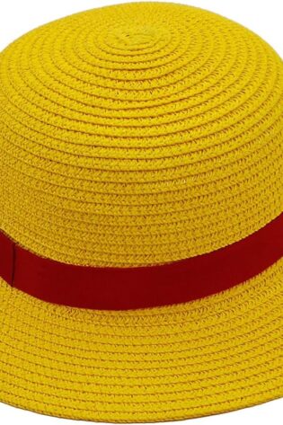 Luffy Hat Yellow– One Piece Anime Straw Hat