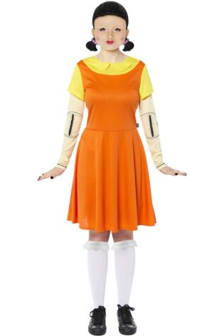squid game red/green light doll dress
