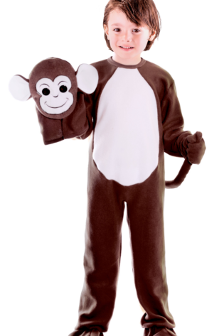 brown monkey kids costume hire