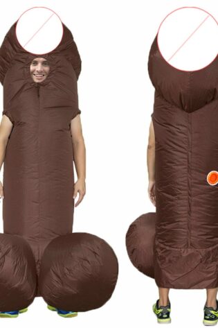 black penis naught fun inflatable costume