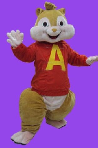 chipmunk Alvin mascot costume