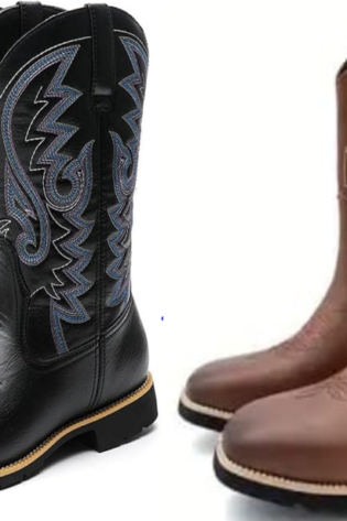 cowboy boots men's flat nose - rental