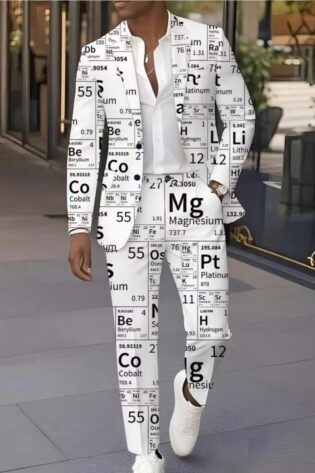 fun periodic table inspired suit - rental