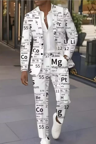 fun periodic table inspired suit - rental
