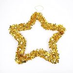 Gold tinsel star decoration