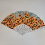 Sunflower print hand fan